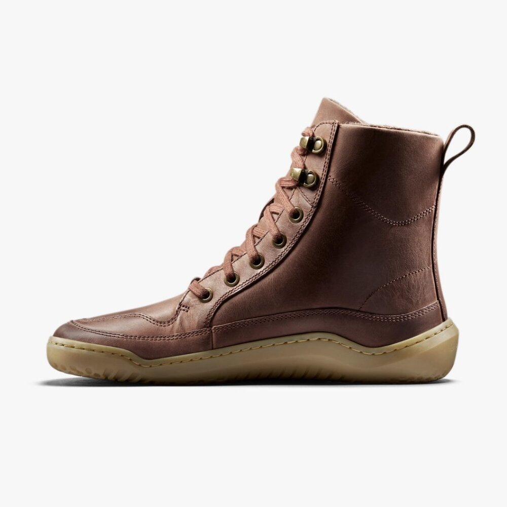 Vivobarefoot Gobi Boot Warmlined Womens in Bark - Picture 3 of 7